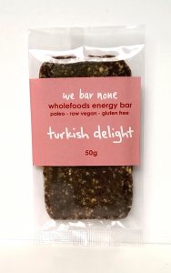 Turkish Delight energy bar - paleo, vegan, gluten free, no added sugar, healthy Turkish Delight